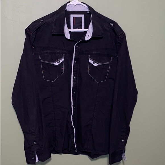 7 Diamonds Other - Mens 7 diamonds button up black